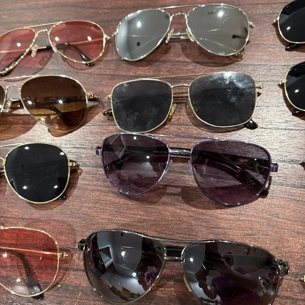 Lot Of 12 Unbranded Aviator Sunglasses Unisex Mens Women’s G8